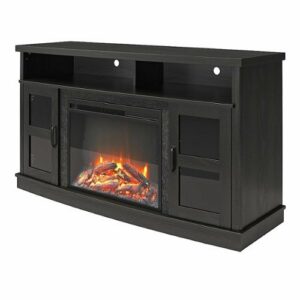 Ameriwood Home - Barrow Creek Fireplace Console - Black Oak