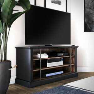 Ameriwood Home - Hoffman Rustic Two-Toned TV Stand - Black