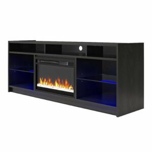 Ameriwood Home - Luna Fireplace TV Stand for TVs up to 65" - Black Oak