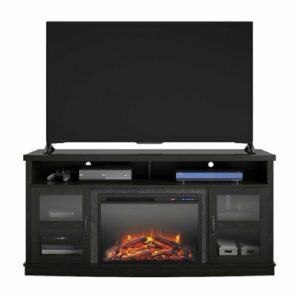 Ameriwood Home - Ayden Park Fireplace TV Stand (65") - Black Oak