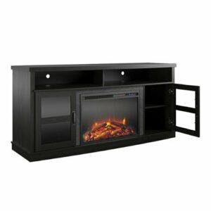 Ameriwood Home - Ayden Park Fireplace TV Stand (65") - Black Oak