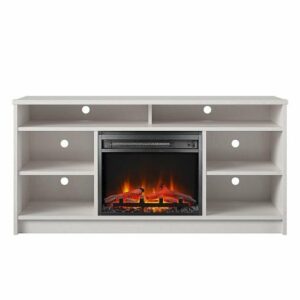 Ameriwood Home - Hendrix 55" TV Stand with Electric Fireplace - Ivory Oak