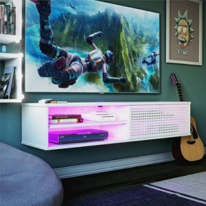 Ntense - Glitch Floating TV Stand for TVs up to 60" - White