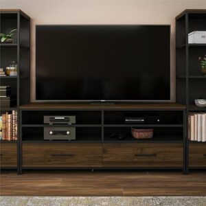 Ameriwood Home - Structure TV Stand for TVs up to 60" - Columbia Walnut