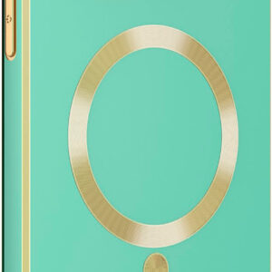 AMPD - Gold Bumper Soft Case with MagSafe for Apple iPhone 14 / iPhone 13 - Light Green