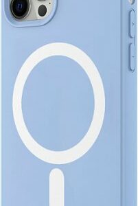 AMPD - Real Feel Soft Case with MagSafe for Apple iPhone 12 Pro / iPhone 12 - Pastel Blue