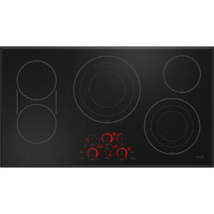 Café - 36" Electric Built In Cooktop, Customizable - Black