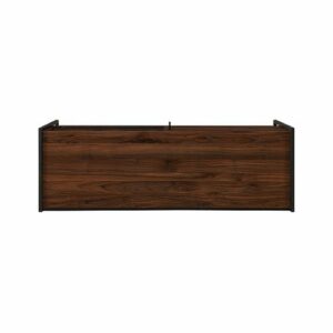 Walker Edison - Industrial Sliding-Door TV Stand for TVs up to 50” - Dark Walnut