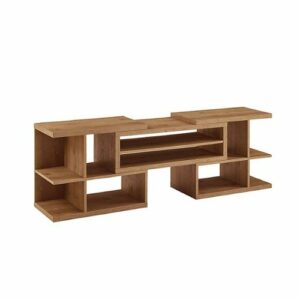 Walker Edison - Modern Adjustable TV Stand for TVs up to 60” - English Oak