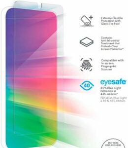 ZAGG - InvisibleShield Fusion VisionGuard Defense Flexible Blue Light Filtering Screen Protector for Samsung Galaxy S23+