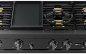 Dacor - Transitional 48" Built-In Gas Rangetop with 6 Burners and Griddle - Graphite Steel