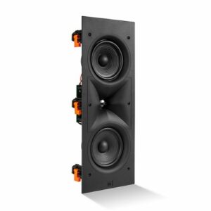 JBL - Stage In-Wall Loudspeaker With 1" Aluminum Dome Tweeter and Dual 5.25" Polycellulose Cone Woofers - black