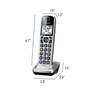 Panasonic - KX-TGDA99S Cordless Expansion Handset Compatible with KX-TGD89x and KX-TGF89x Series - Silver