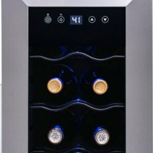 NewAir - 12-Bottle Wine Cooler with Compressor Cooling - Stainless Steel