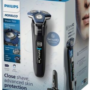 Philips Norelco - Shaver 7600, Rechargeable Wet & Dry Electric Shaver with SenseIQ Technology, S7886/84 - Black