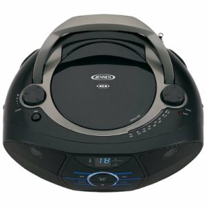 Jensen - Portable AM/FM Stereo CD Player with Bluetooth - Black