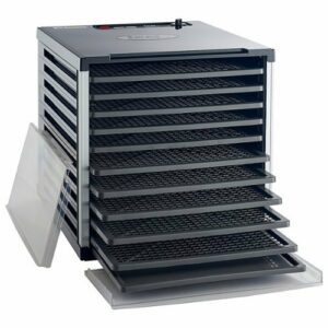 LEM Product - Mighty Bite 10 Tray Double Door Dehydrator - Black