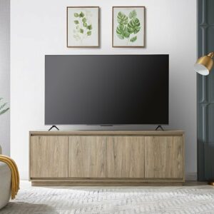 Camden&Wells - Presque TV Stand Fits Most TVs up to 75 inches - Antiqued Gray Oak