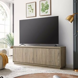 Camden&Wells - Presque TV Stand Fits Most TVs up to 75 inches - Antiqued Gray Oak