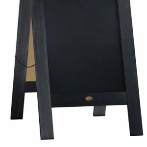 Flash Furniture - Canterbury 20"W x 2-26"D x 40"H Magnetic A-Frame Chalkboard - Black