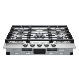 LG - 30" Built-In Gas Cooktop with 5 Burners and EasyClean - Stainless Steel