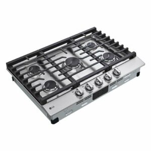 LG - 30" Built-In Gas Cooktop with 5 Burners and EasyClean - Stainless Steel