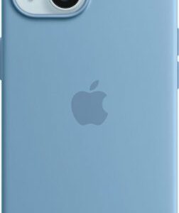 Apple - iPhone 15 Silicone Case with MagSafe - Winter Blue