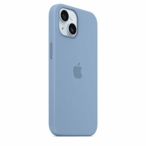 Apple - iPhone 15 Silicone Case with MagSafe - Winter Blue