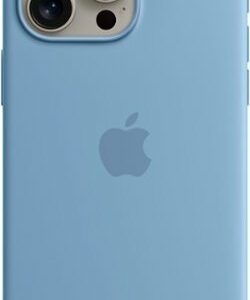 Apple - iPhone 15 Pro Max Silicone Case with MagSafe - Winter Blue