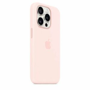 Apple - iPhone 15 Pro Silicone Case with MagSafe - Light Pink