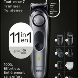 Braun - Series 7 7420 All-In-One Style Kit, 11-in-1 Grooming Kit with Beard Trimmer & More - Silver