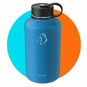 Buzio - Duet Series Insulated 64 oz Water Bottle with Straw Lid and Flex Lid - Cobalt