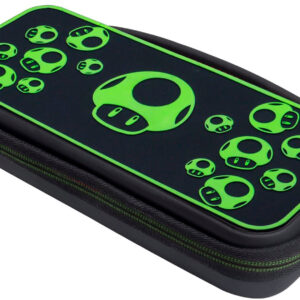 PDP - Travel Case Plus GLOW: 1-Up Mushroom For Nintendo Switch, Nintendo Switch Lite, Nintendo Switch - OLED Model - Black