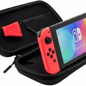 PDP - Travel Case Plus GLOW: 1-Up Mushroom For Nintendo Switch, Nintendo Switch Lite, Nintendo Switch - OLED Model - Black