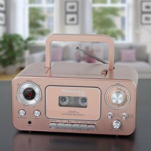 Studebaker - BT Series Portable Bluetooth CD Player with AM/FM Stereo - Rose Gold