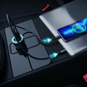 Rexing - 120W Vehicle Quick Charger with 2 USB-C & 1 USB Port Compatible with iPhone and Samsung Note - Gray