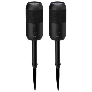 iLive - Portable Wireless Waterproof Speakers with Removable Stakes (Pair) - Black