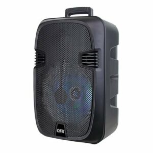 QFX - Rechargeable LED Lighted Speaker - Black