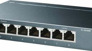 TP-Link - 8-Port 10/100/1000 Mbps Unmanaged Switch - Black