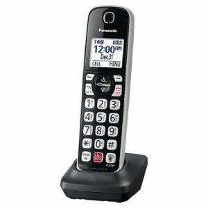 Panasonic - KX-TGDA86S Cordless Expansion Handset for KX-TGD86x Series Cordless Phone Systems - Black with Silver Trim