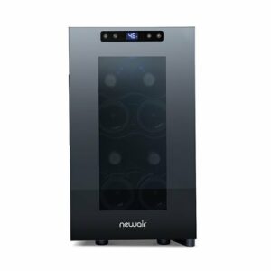 NewAir - Shadow T-Series 8-Bottle Wine Cooler with Triple-Layer Tempered Glass Door and Ultra-Quiet Thermoelectic Cooling