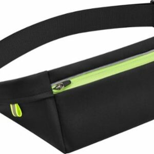 Insignia™ - Running Belt for Phone Screens up to 7" - Black/Neon Green