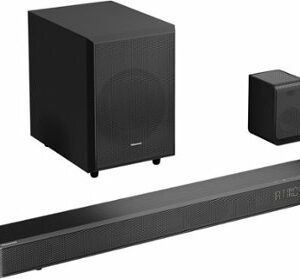 Hisense - 5.1.2 Dolby ATMOS  Soundbar with Wireless Rear Satellite Speakers & Wireless Subwoofer - Black