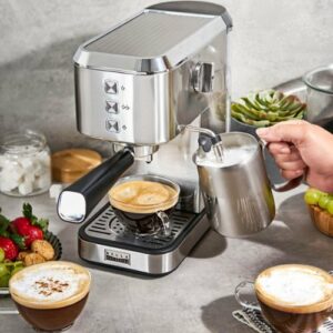 Bella Pro Series - Slim Espresso Machine with 20 Bars of Pressure - Stainless Steel