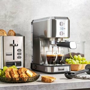 Bella Pro Series - Slim Espresso Machine with 20 Bars of Pressure - Stainless Steel