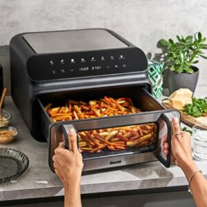 Bella Pro Series - 10.5-qt. 5-in-1 Indoor Grill and Air Fryer - Black