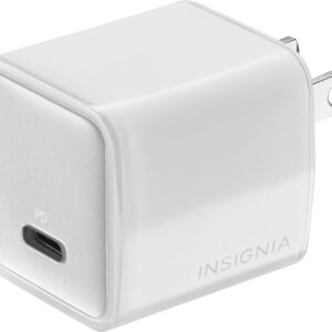 Insignia™ - 30W Foldable Compact USB-C Wall Charger for iPhone 15/14/13/12 SERIES, Samsung Smartphones, Tablets and More - White