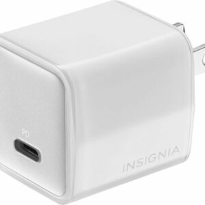 Insignia™ - 30W Foldable Compact USB-C Wall Charger for iPhone 15/14/13/12 SERIES, Samsung Smartphones, Tablets and More - White