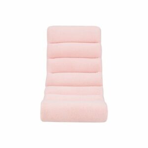 Linon Home Décor - Kendon Plush Faux Sherpa Rocking Gaming Chair - Pink