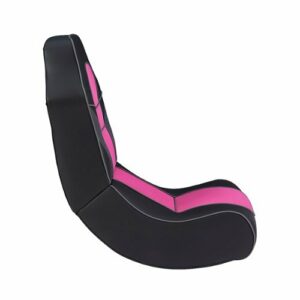 Linon Home Décor - Kendon Faux Leather Rocking Gaming Chair - Black and Pink